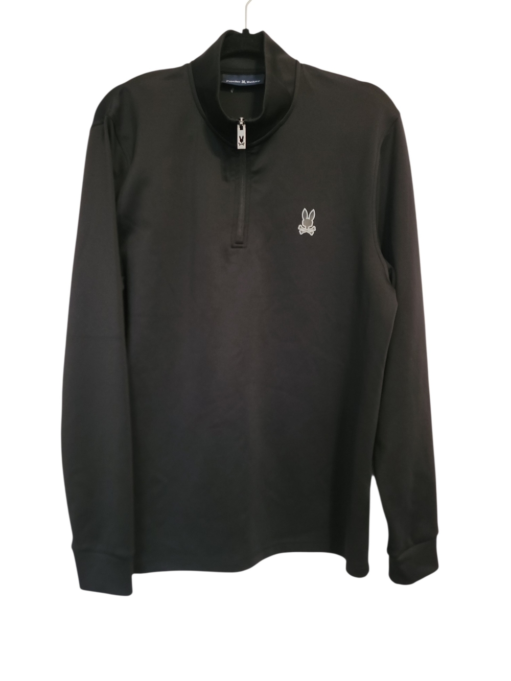 Psycho Bunny Black Half-Zip Pullover with Embroidered Logo